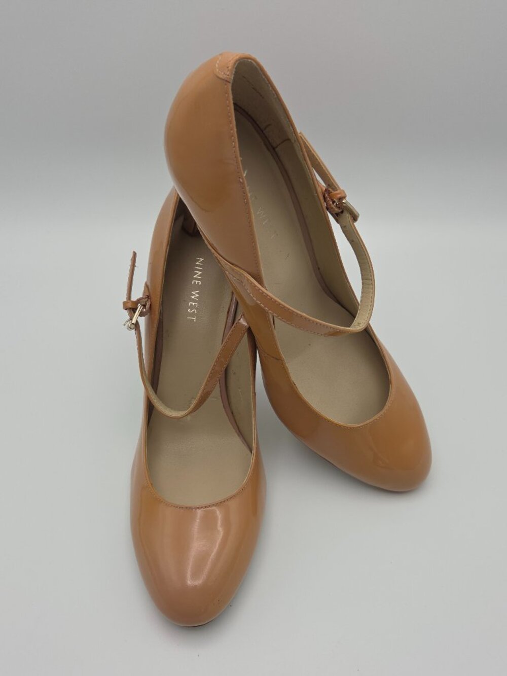 Nine West Sheryla Mary Jane Heels 3” Stiletto Almond Toe Leather NWOT